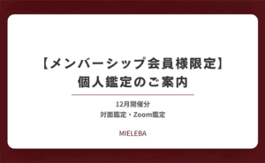 【メンバーシップ会員様限定】個人鑑定のご案内